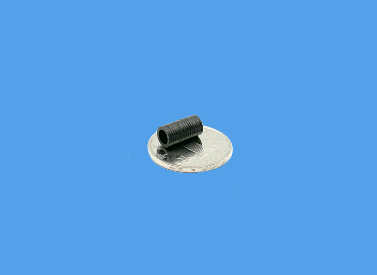 小薄扁粘结环形磁钢磁铁 6.5x4.5x0.7mm
